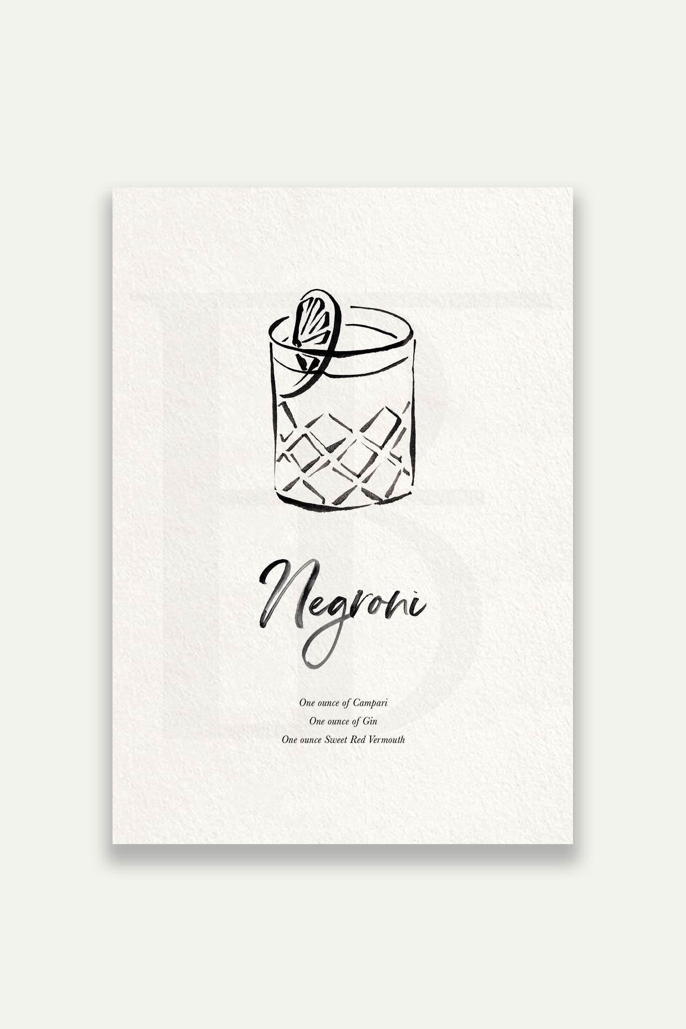 Negroni Cocktail, by Fable