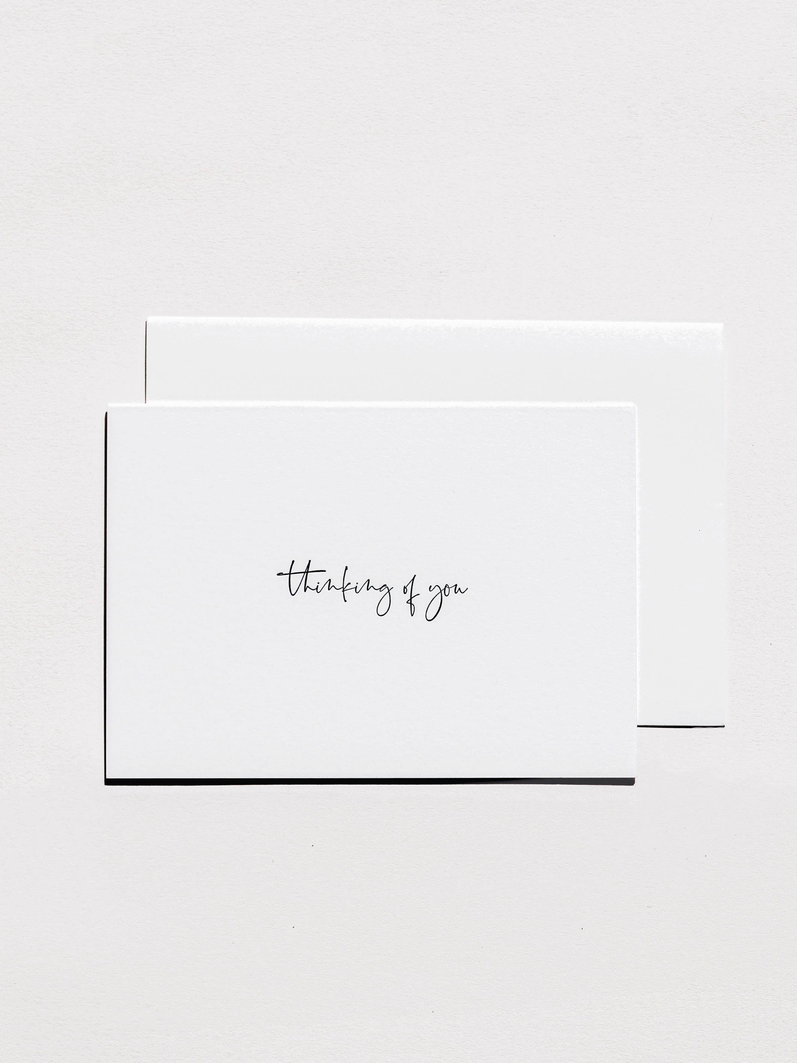 Greeting card - Thinking of You, Letterpress