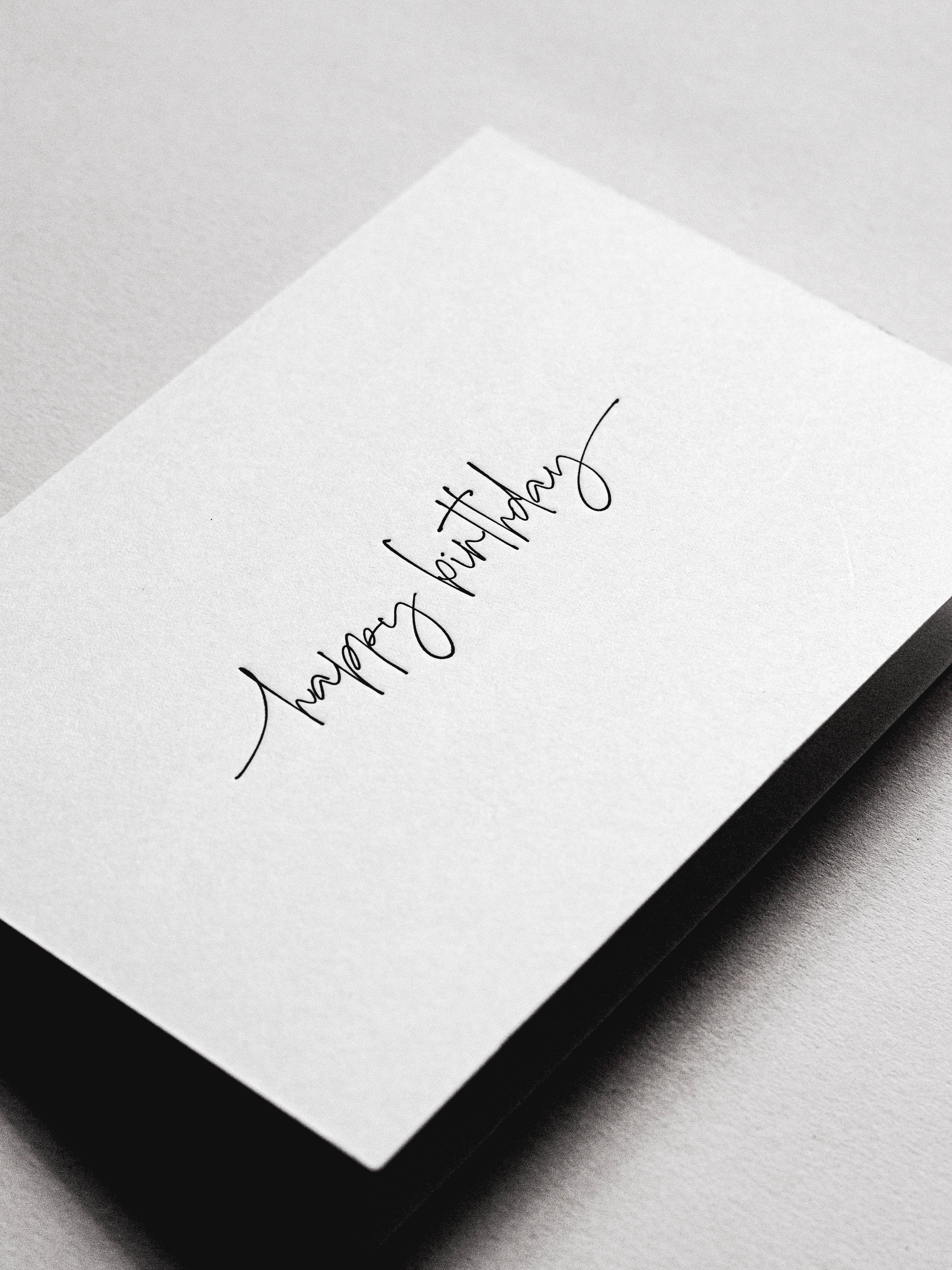 Greeting card - Happy Birthday Handwritten, Letterpress