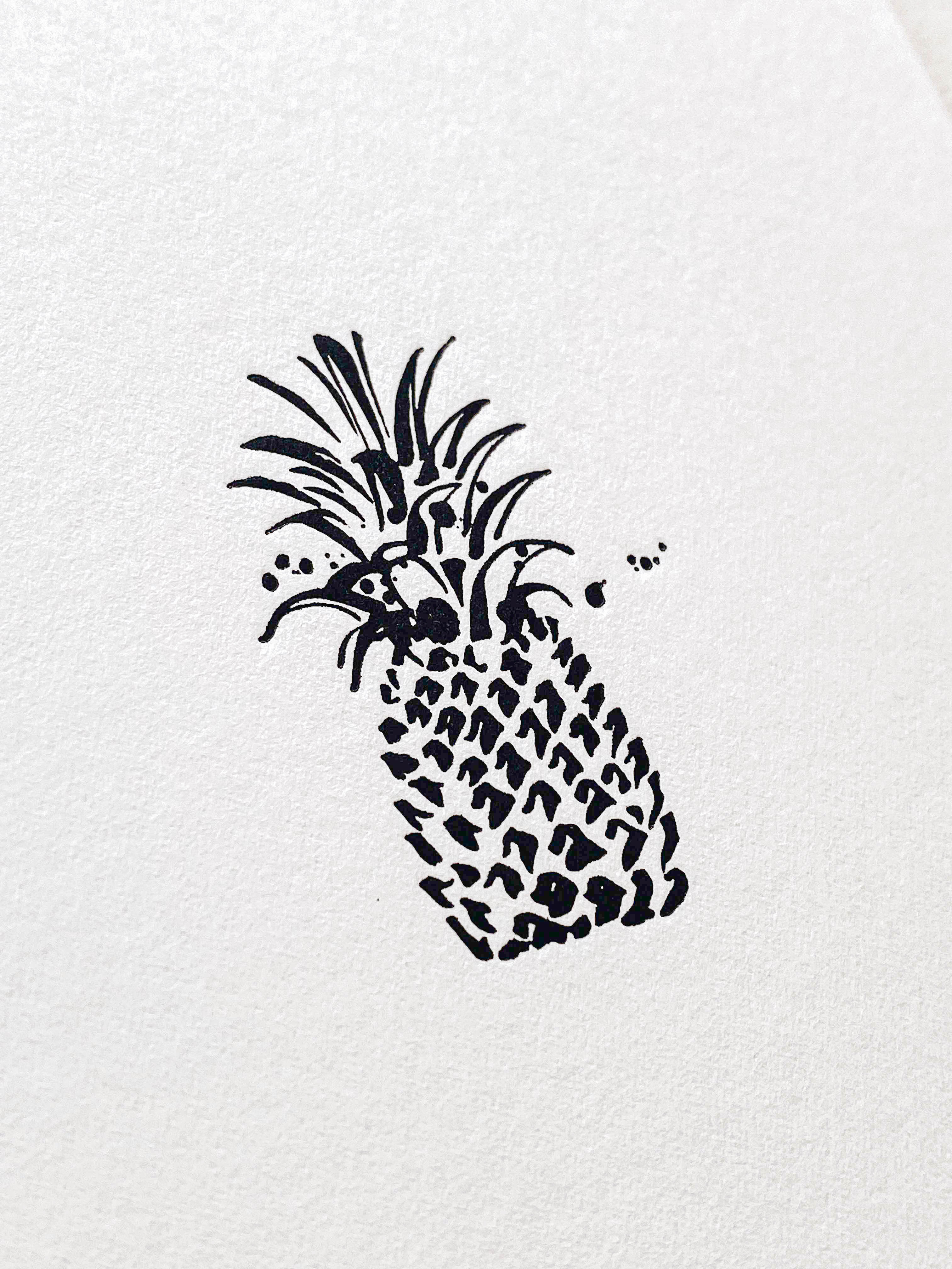 Greeting card - Pineapple, Letterpress