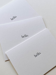 Greeting card - Hello, Letterpress