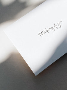 Greeting card - Thinking of You, Letterpress