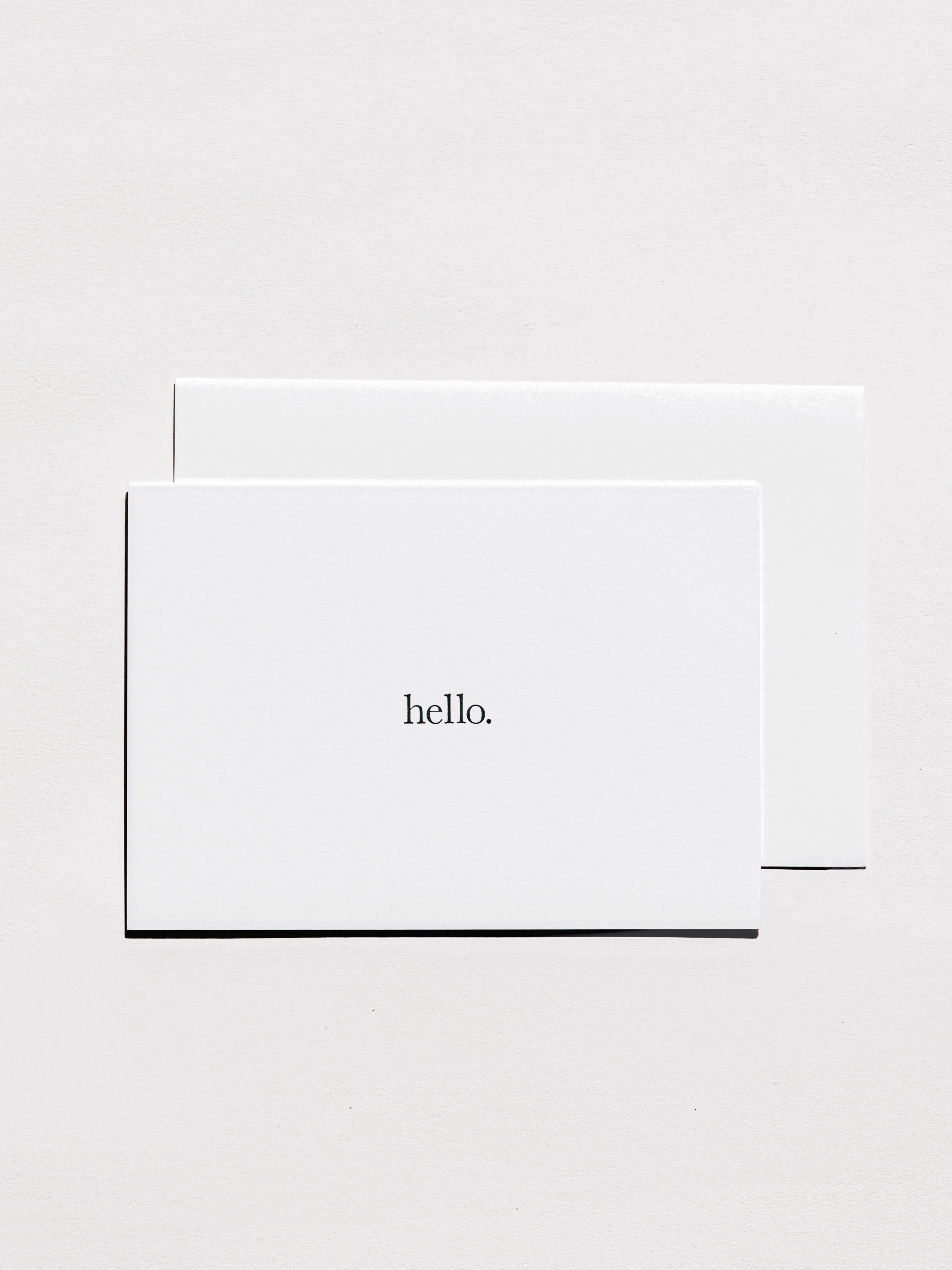 Greeting card - Hello, Letterpress